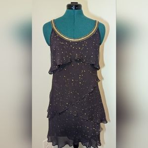 FREE PEOPLE Gray&Gold Cocktail Dress